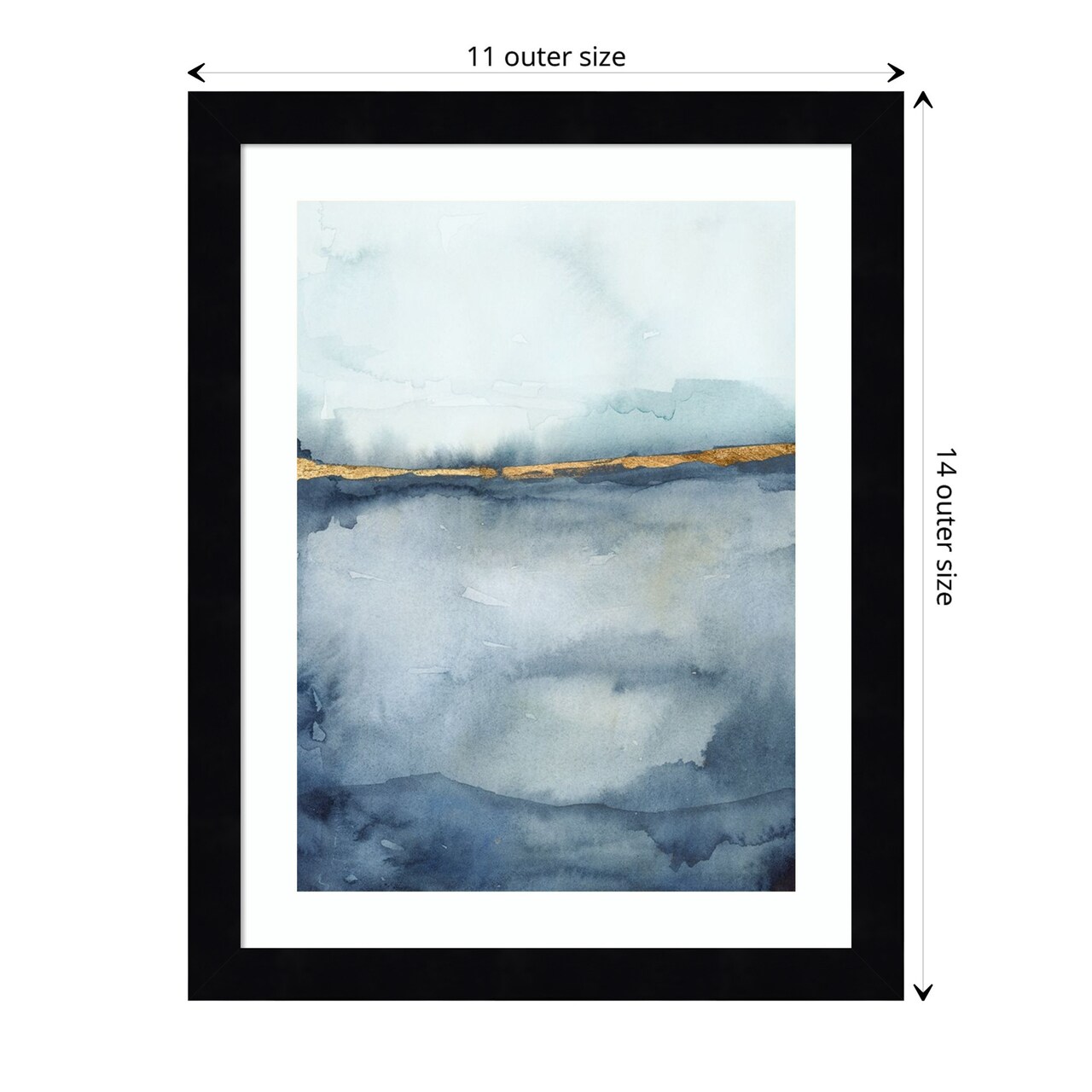 Coastal Horizon II by Victoria Borges Wood Framed Wall Art Print